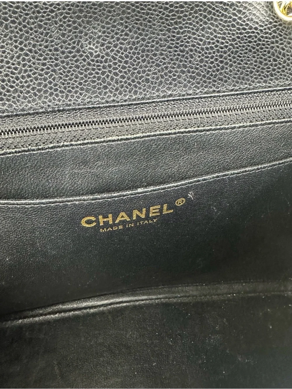 Chanel Jumbo Black Quilted Caviar Single Flap Shoulder Bag